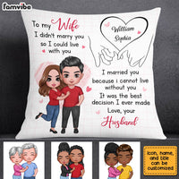 Personalized To My Wife Holding Hands Pillow JL283 23O28 thumb 1