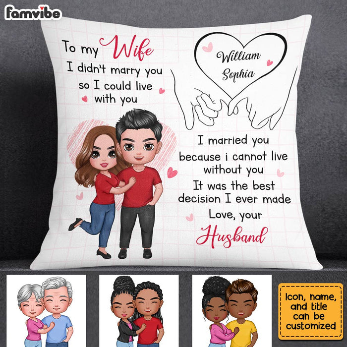 Personalized To My Wife Holding Hands Pillow JL283 23O28 1