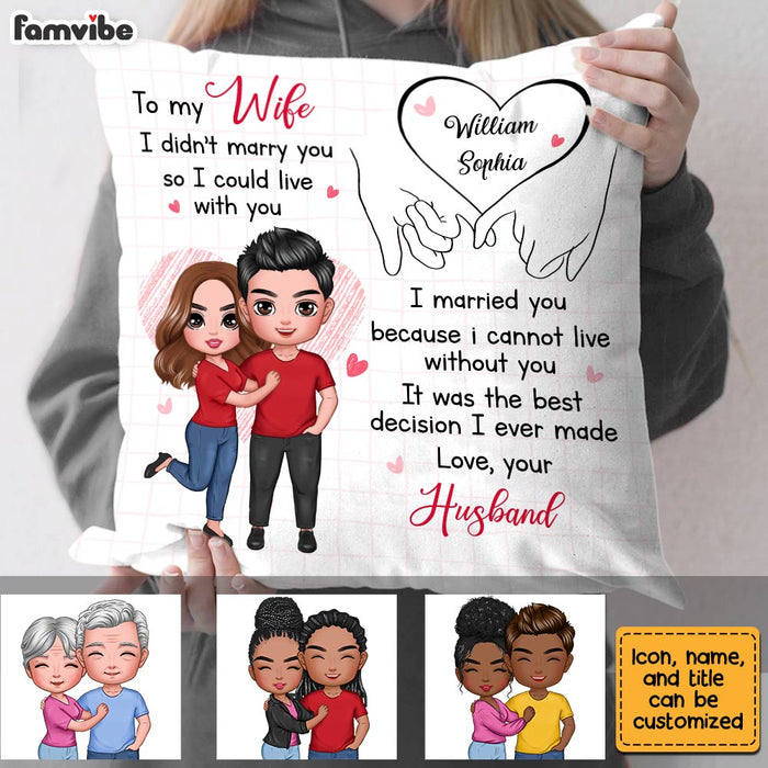 Personalized To My Wife Holding Hands Pillow JL283 23O28 1