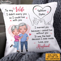Personalized To My Wife Holding Hands Pillow JL283 23O28 thumb 1