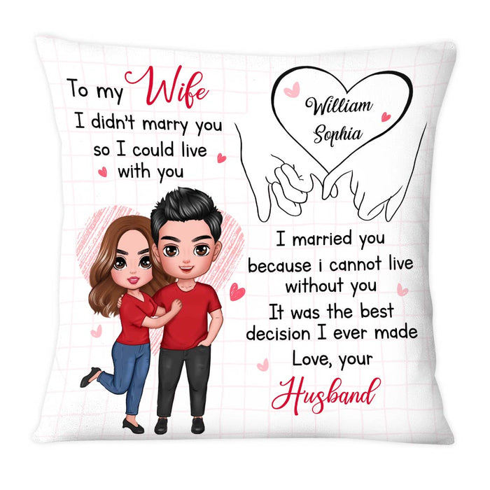 Personalized To My Wife Holding Hands Pillow JL283 23O28 1