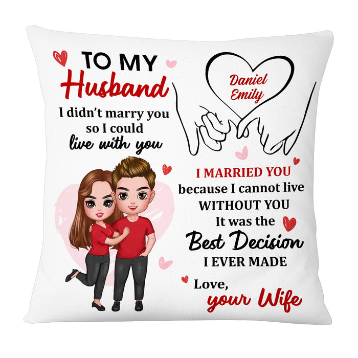 Personalized To My Husband Holding Hands Pillow JL284 23O53 1
