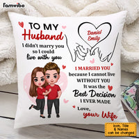 Personalized To My Husband Holding Hands Pillow JL284 23O53 thumb 1