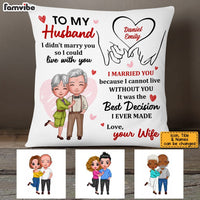 Personalized To My Husband Holding Hands Pillow JL284 23O53 thumb 1