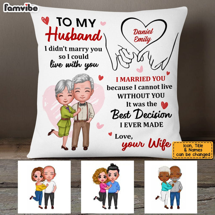 Personalized To My Husband Holding Hands Pillow JL284 23O53 1