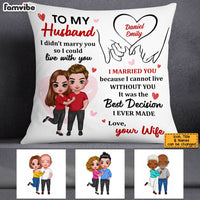 Personalized To My Husband Holding Hands Pillow JL284 23O53 thumb 1
