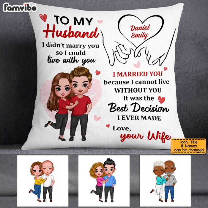 Personalized To My Husband Holding Hands Pillow JL284 23O53 1