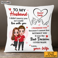 Personalized To My Husband Holding Hands Pillow JL284 23O53 thumb 1