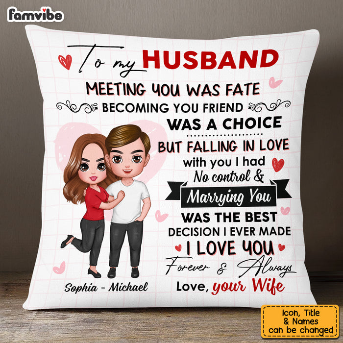 Personalized To My Husband Pillow JL293 85O53 1