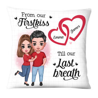 Personalized Couple Interlocking Hearts Pillow JL295 23O28 thumb 1