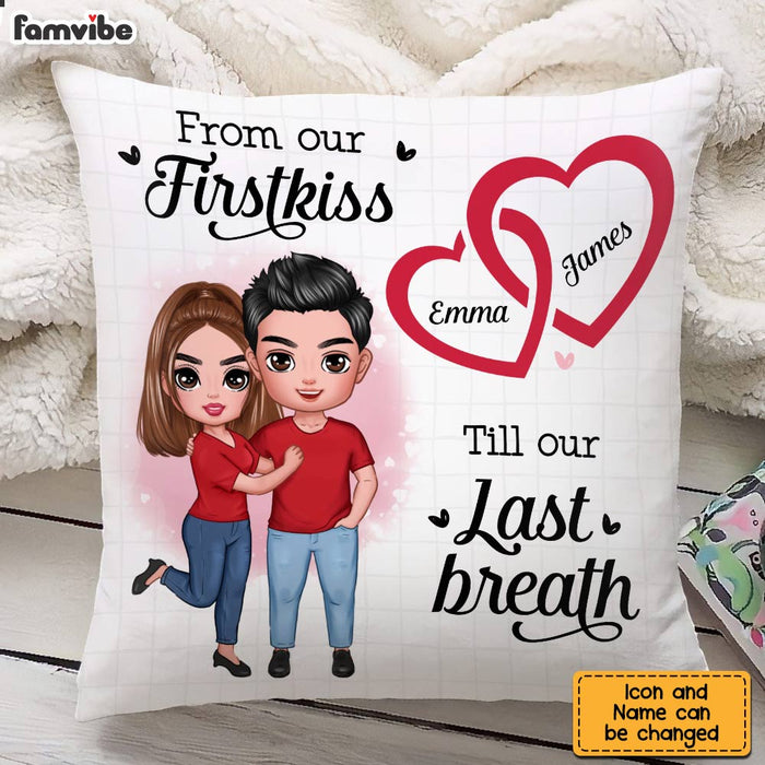 Personalized Couple Interlocking Hearts Pillow JL295 23O28 1