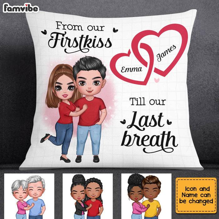Personalized Couple Interlocking Hearts Pillow JL295 23O28 1