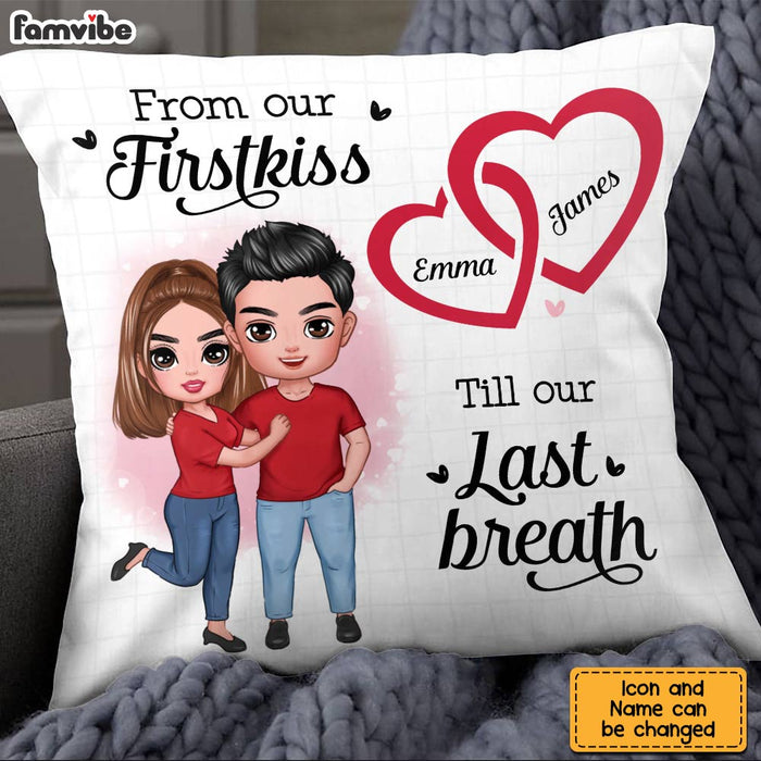 Personalized Couple Interlocking Hearts Pillow JL295 23O28 1