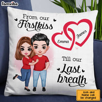 Personalized Couple Interlocking Hearts Pillow JL295 23O28 thumb 1