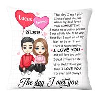 Personalized Couple The Day I Met You Pillow JL304 32O28 thumb 1
