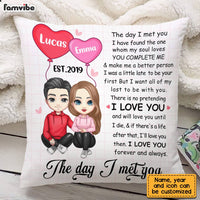 Personalized Couple The Day I Met You Pillow JL304 32O28 thumb 1