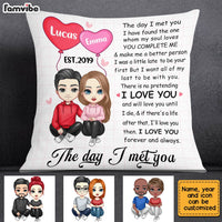 Personalized Couple The Day I Met You Pillow JL304 32O28 thumb 1