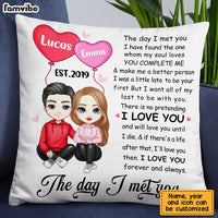 Personalized Couple The Day I Met You Pillow JL304 32O28 thumb 1