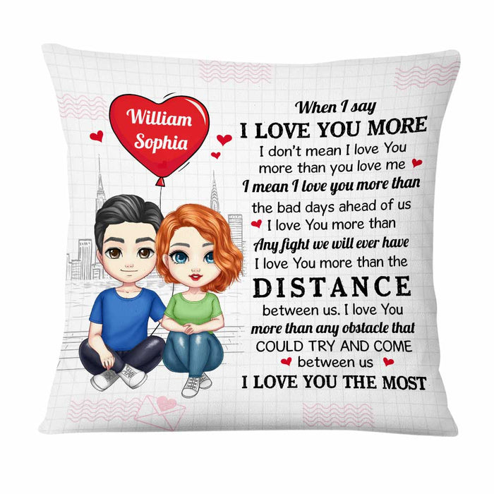 Personalized Couple I Love You The Most  Pillow JL303 32O47 1