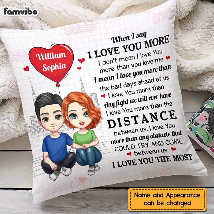 Personalized Couple I Love You The Most  Pillow JL303 32O47 1