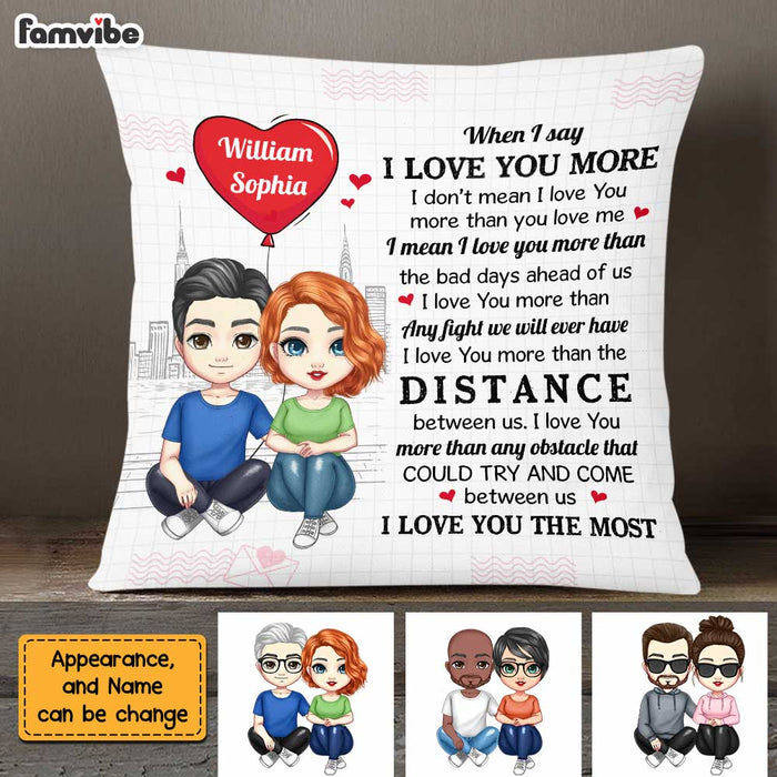 Personalized Couple I Love You The Most  Pillow JL303 32O47 1