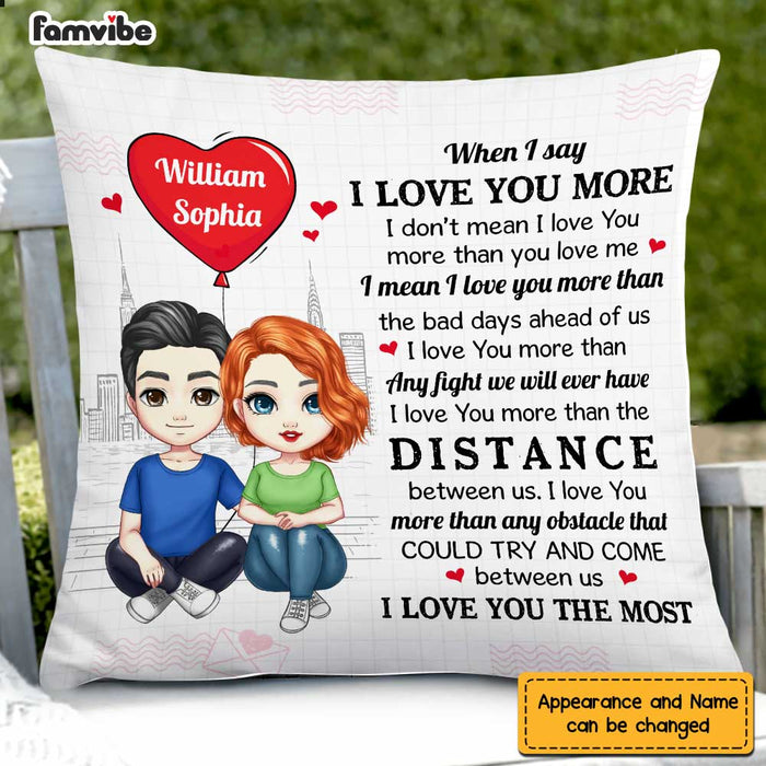 Personalized Couple I Love You The Most  Pillow JL303 32O47 1