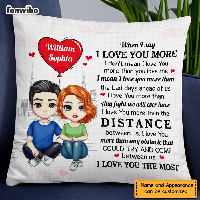 Personalized Couple I Love You The Most  Pillow JL303 32O47 1