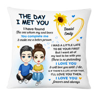 Personalized Couple The Day I Met You Pillow JL301 85O53 thumb 1