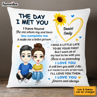 Personalized Couple The Day I Met You Pillow JL301 85O53 thumb 1