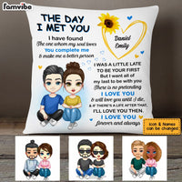 Personalized Couple The Day I Met You Pillow JL301 85O53 thumb 1