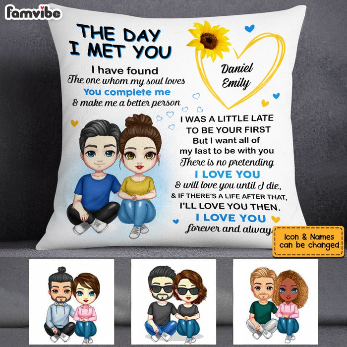 Personalized Couple The Day I Met You Pillow JL301 85O53 1