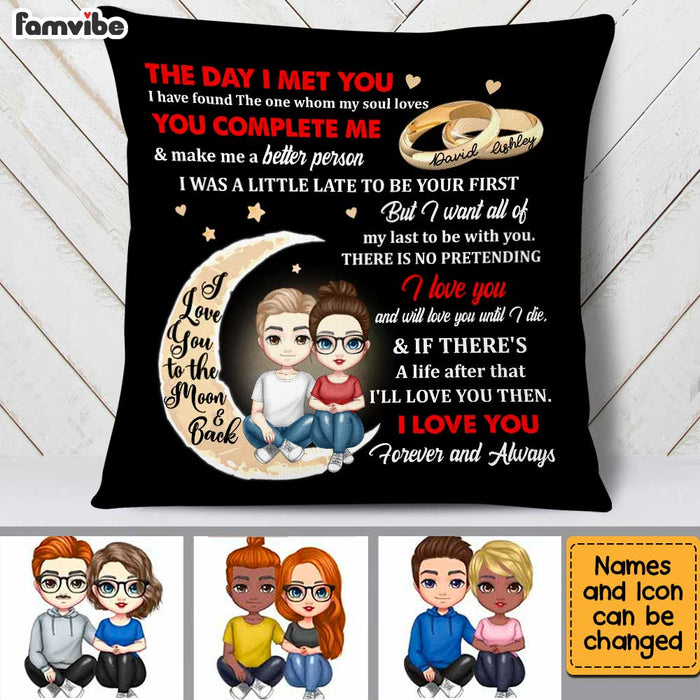 Personalized Couple The Day I Met You Pillow JL302 85O34 1