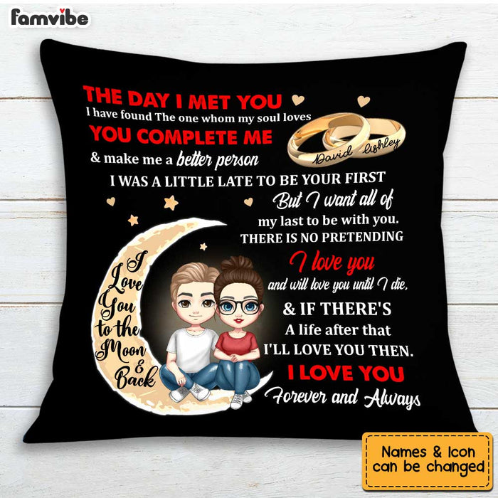 Personalized Couple The Day I Met You Pillow JL302 85O34 1