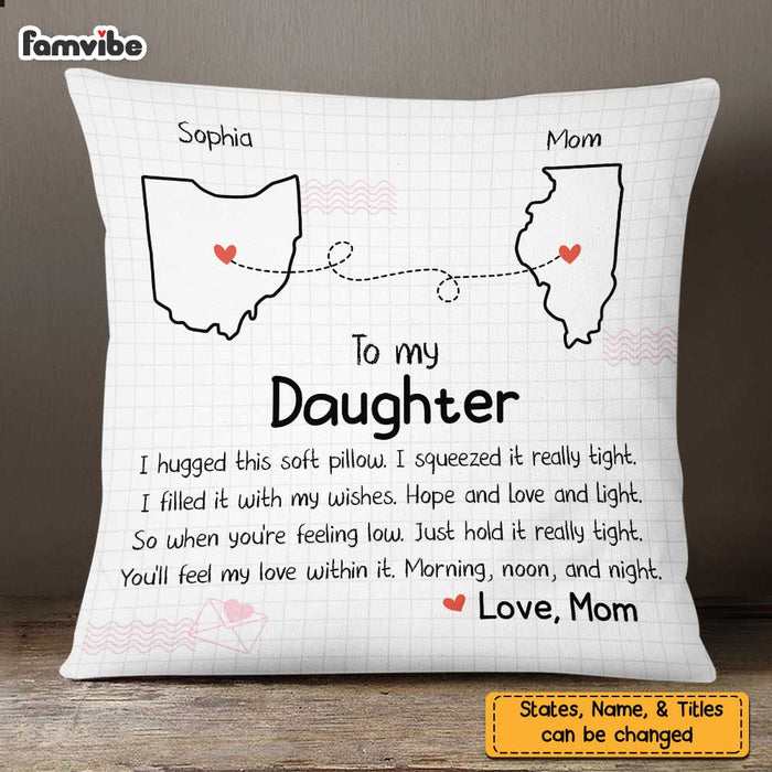 Personalized Daughter Hug This Drawing Pillow JL299 30O47 1