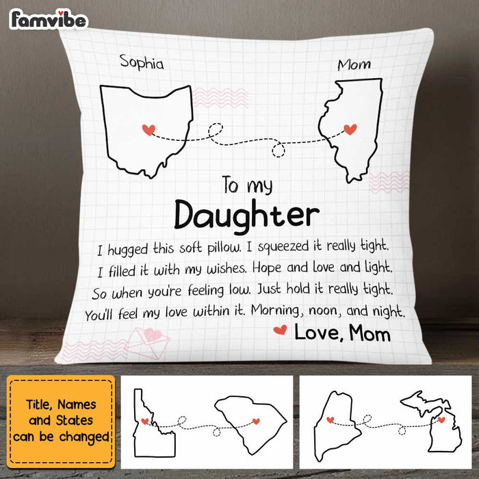 Personalized Daughter Hug This Drawing Pillow JL299 30O47 1
