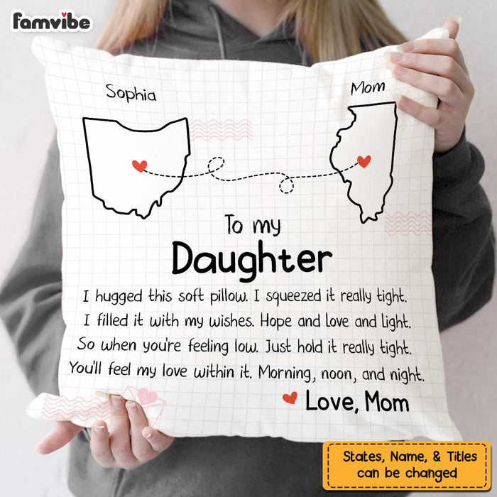 Personalized Daughter Hug This Drawing Pillow JL299 30O47 1