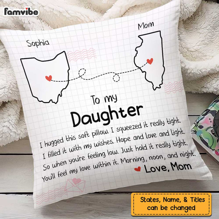 Personalized Daughter Hug This Drawing Pillow JL299 30O47 1