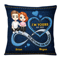 Personalized Couple Infinity Love Denim Pillow JL303 30O53 thumb 1