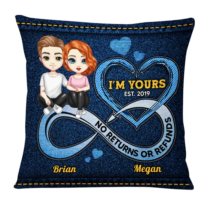 Personalized Couple Infinity Love Denim Pillow JL303 30O53 1