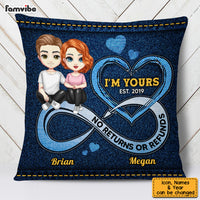 Personalized Couple Infinity Love Denim Pillow JL303 30O53 thumb 1
