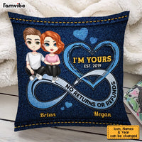 Personalized Couple Infinity Love Denim Pillow JL303 30O53 thumb 1