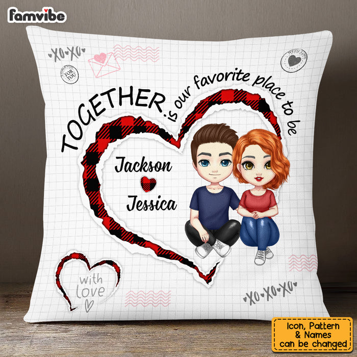 Personalized Couple Together Pillow JL301 30O53 1