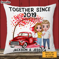 Personalized Couple Love Tree Red Truck Pillow AG21 32O31 thumb 1