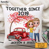 Personalized Couple Love Tree Red Truck Pillow AG21 32O31 thumb 1