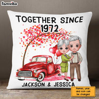 Personalized Couple Love Tree Red Truck Pillow AG21 32O31 thumb 1