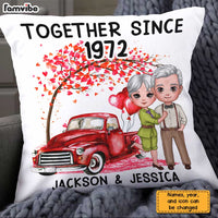 Personalized Couple Love Tree Red Truck Pillow AG21 32O31 thumb 1