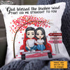 Personalized Couple Red Truck God Blessed The Broken Road Pillow AG22 32O31 1