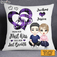 Personalized Couple Heart Ring Pillow JL306 30O31 thumb 1