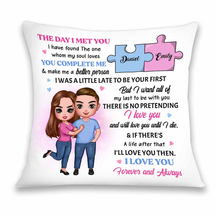 Personalized Couple The Day I Met You Pillow AG11 85O34 1