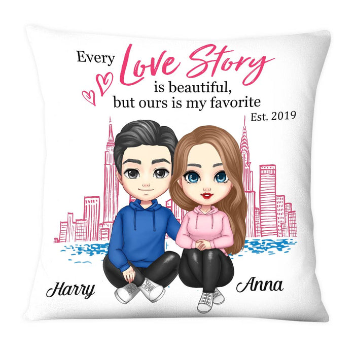 Personalized Couple Beautiful Love Story Pillow AG33 32O28 1